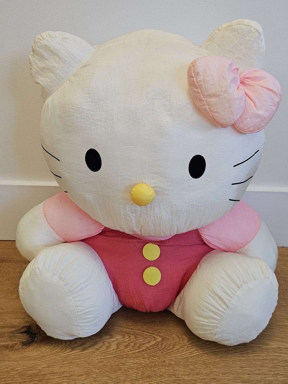 Vintage Hello Kitty Jumbo plush Stuffed toy large Nylon Parachute doll
